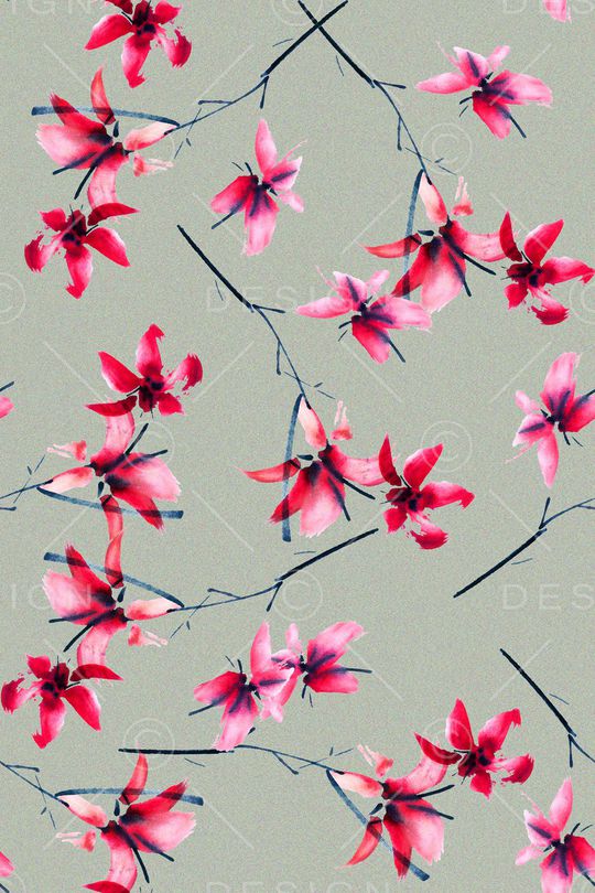 花卉印花华亿平台图片