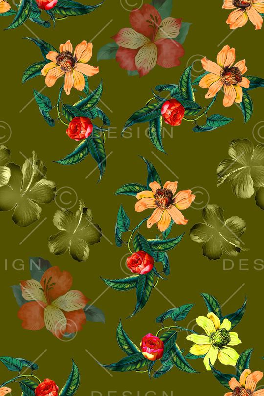 花卉印花华亿平台图片