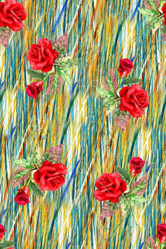 花卉印花华亿平台图片