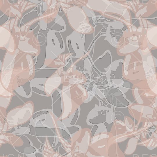 灰色花印花华亿平台图片