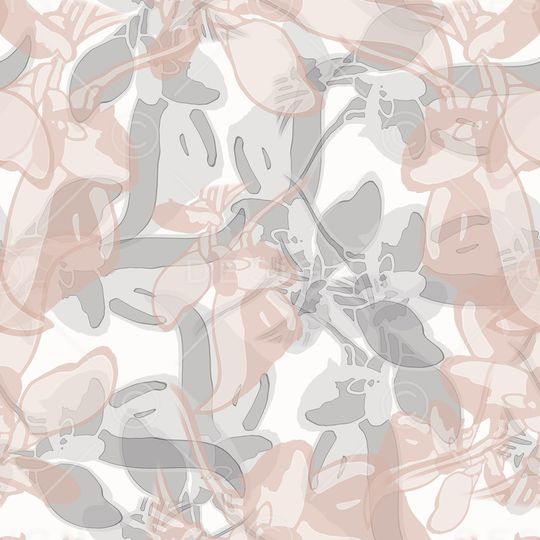 灰色花印花华亿平台图片