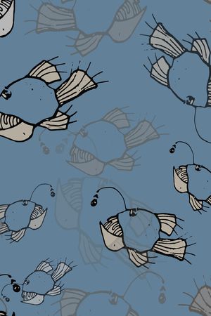 手绘线条笔触印花华亿平台图片