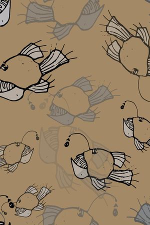 手绘线条笔触印花华亿平台图片