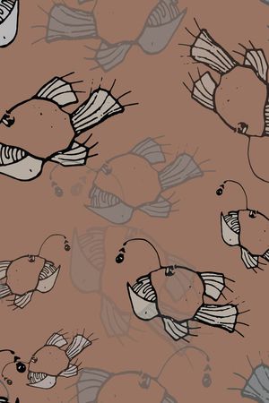 手绘线条笔触印花华亿平台图片