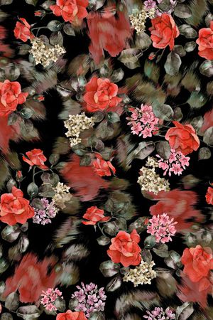 花卉印花华亿平台图片