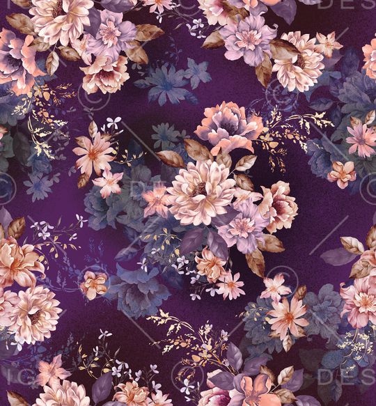 花卉印花华亿平台图片