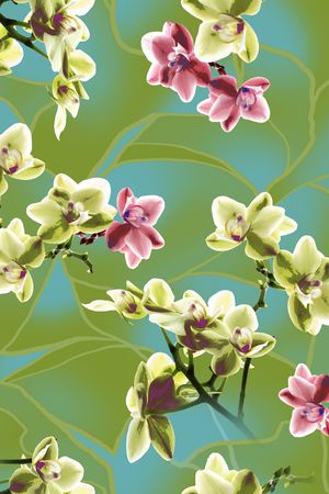 花卉印花华亿平台图片