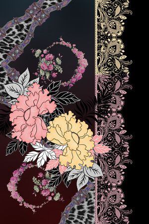 花卉印花华亿平台图片