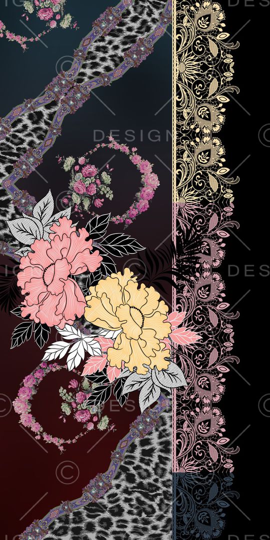 花卉印花华亿平台图片