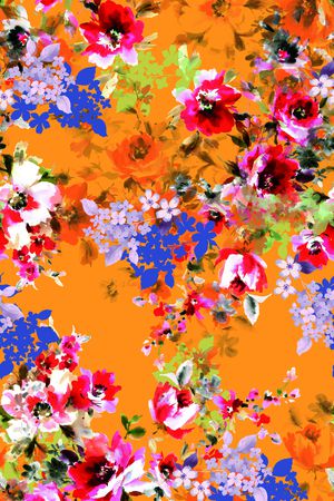 花卉印花华亿平台图片