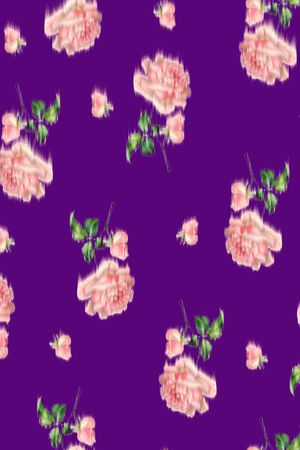 黑底花卉印花华亿平台图片