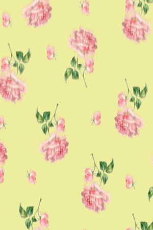 黑底花卉印花华亿平台图片