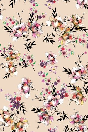 花卉印花华亿平台图片