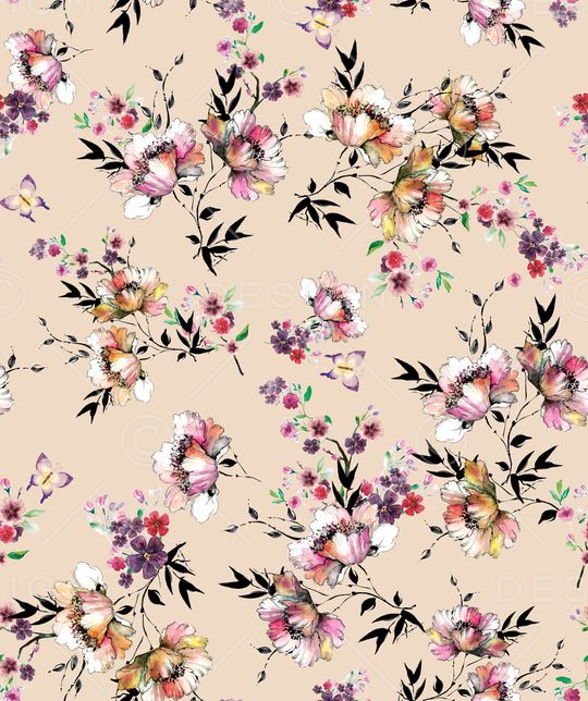 花卉印花华亿平台图片