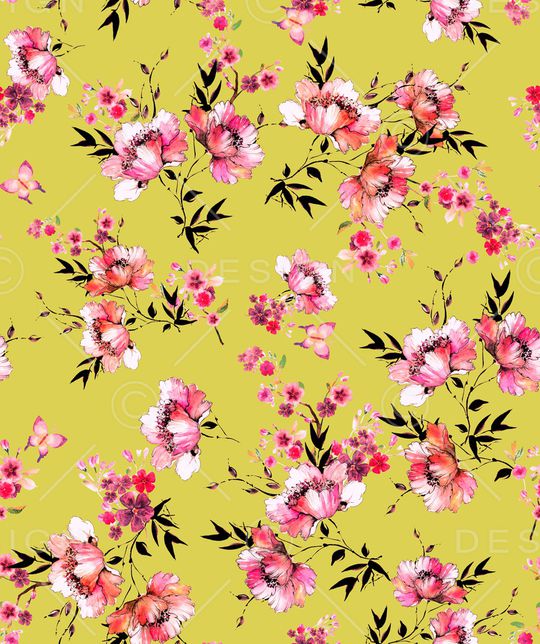 花卉印花华亿平台图片