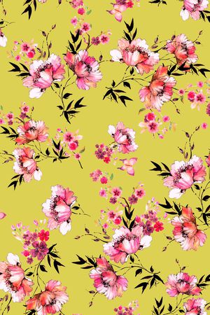 花卉印花华亿平台图片