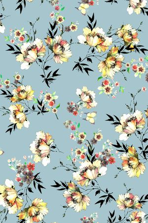 花卉印花华亿平台图片