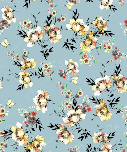 花卉印花华亿平台图片