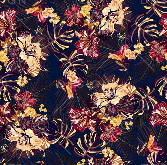 花卉印花华亿平台图片