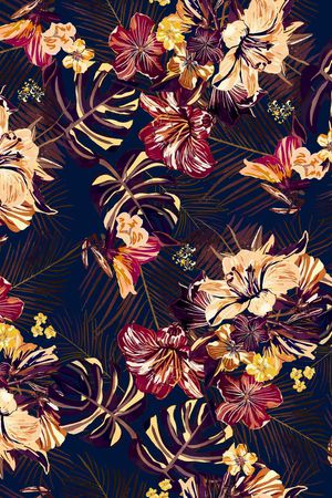 花卉印花华亿平台图片