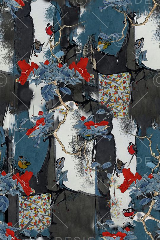 鸟印花华亿平台图片