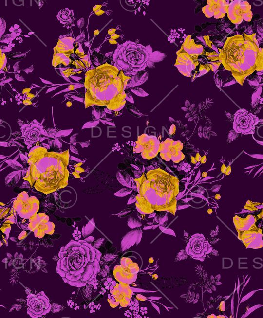 花卉印花华亿平台图片