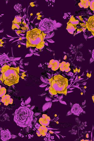 花卉印花华亿平台图片