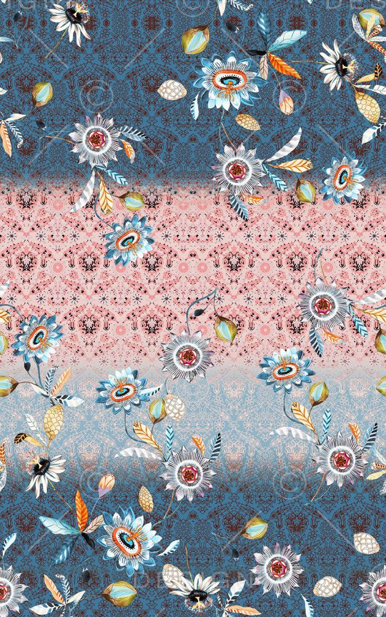 花卉印花华亿平台图片