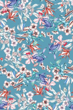 花卉印花华亿平台图片