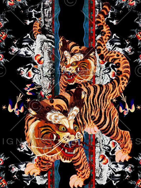 复古印花华亿平台图片