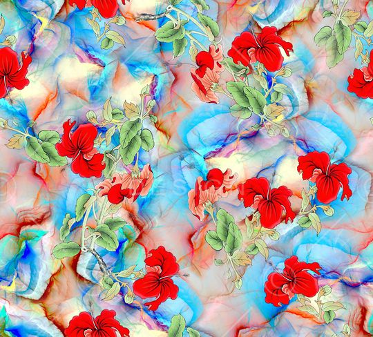 方巾印花华亿平台图片