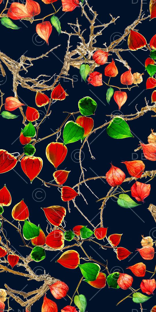 树枝印花华亿平台图片