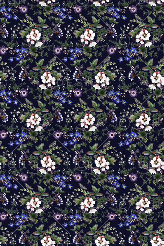 花卉印花华亿平台图片