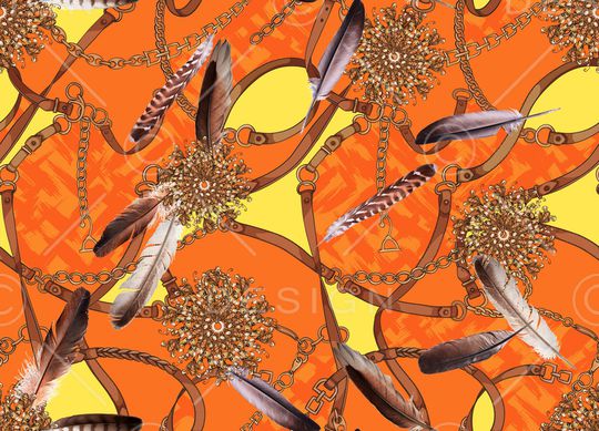 羽毛印花华亿平台图片