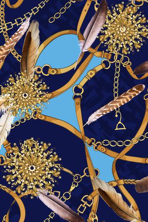 羽毛印花华亿平台图片