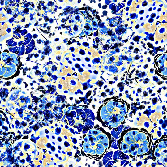 花卉印花华亿平台图片