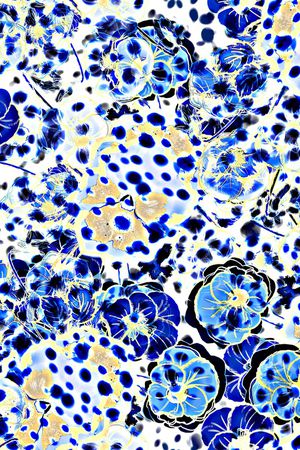 花卉印花华亿平台图片