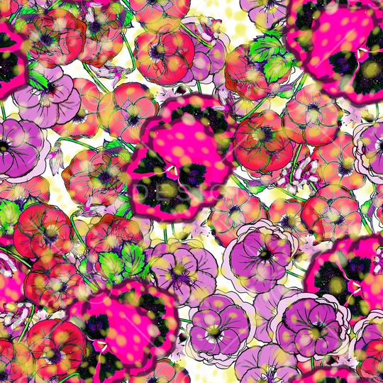 花卉印花华亿平台图片