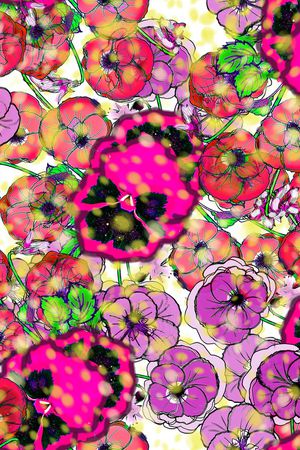 花卉印花华亿平台图片