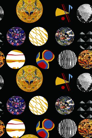 圆形印花华亿平台图片