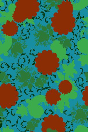 抽象花卉印花华亿平台图片