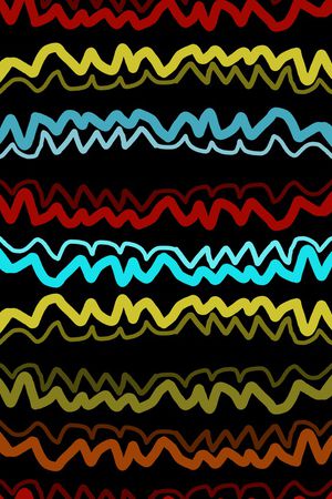 手绘线条笔触印花华亿平台图片