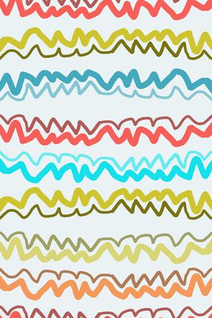 手绘线条笔触印花华亿平台图片