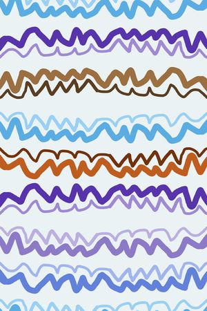 手绘线条笔触印花华亿平台图片