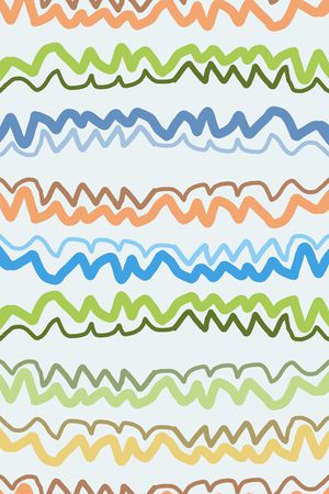 手绘线条笔触印花华亿平台图片