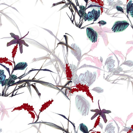 树枝印花华亿平台图片