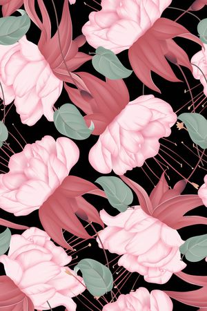 花卉印花华亿平台图片