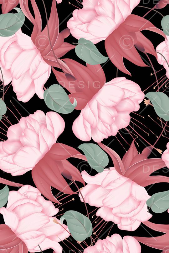 花卉印花华亿平台图片