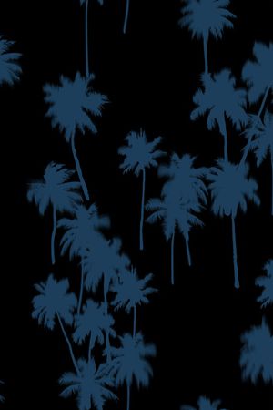 椰子树印花华亿平台图片