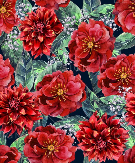 花卉印花华亿平台图片